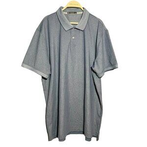 Pique Polo Golf Shirt Men Size XXL Casual Workwear Golfer Stretch Cotton Blue
